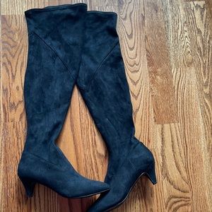 Black above the Knee suede Boots size 10